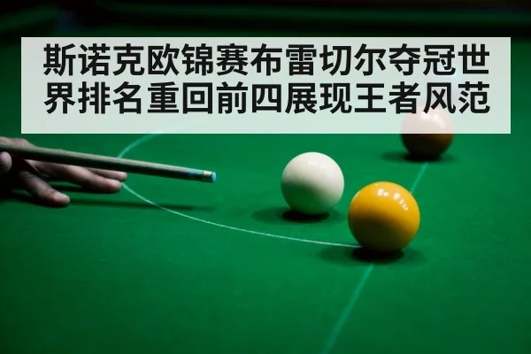 斯诺克欧锦赛布雷切尔夺冠世界排名重回前四展现王者风范